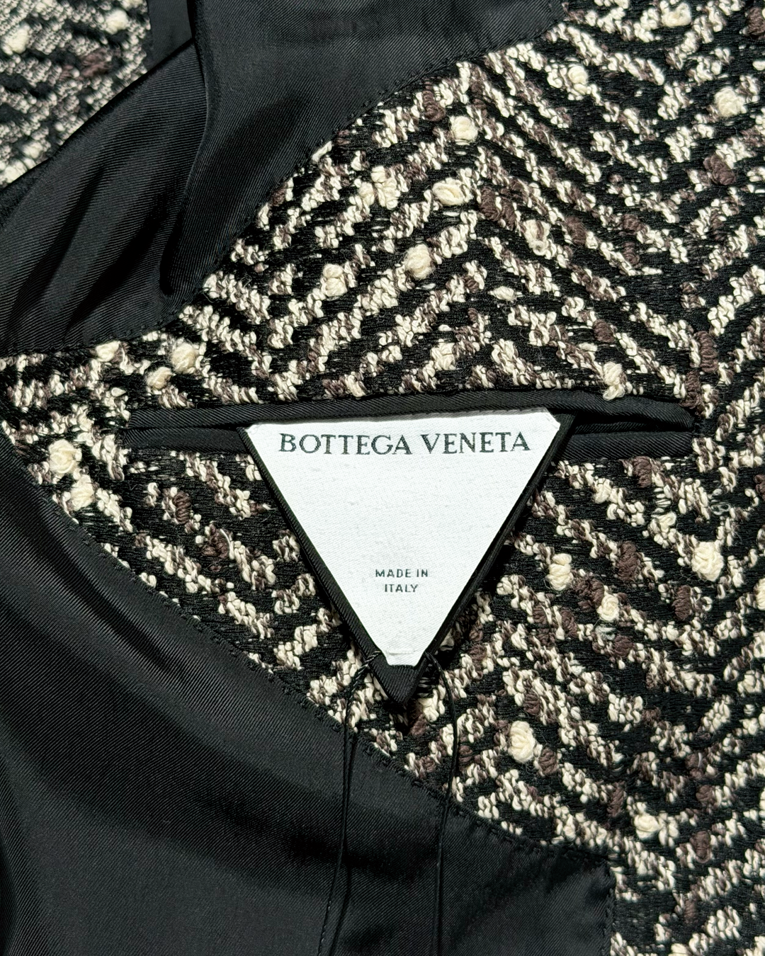 Herringbone Tweed Double-Breasted Coat