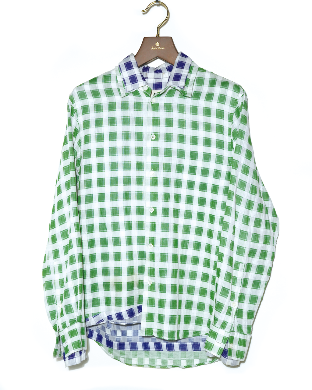 Double Layered Gaze Checked Shirt