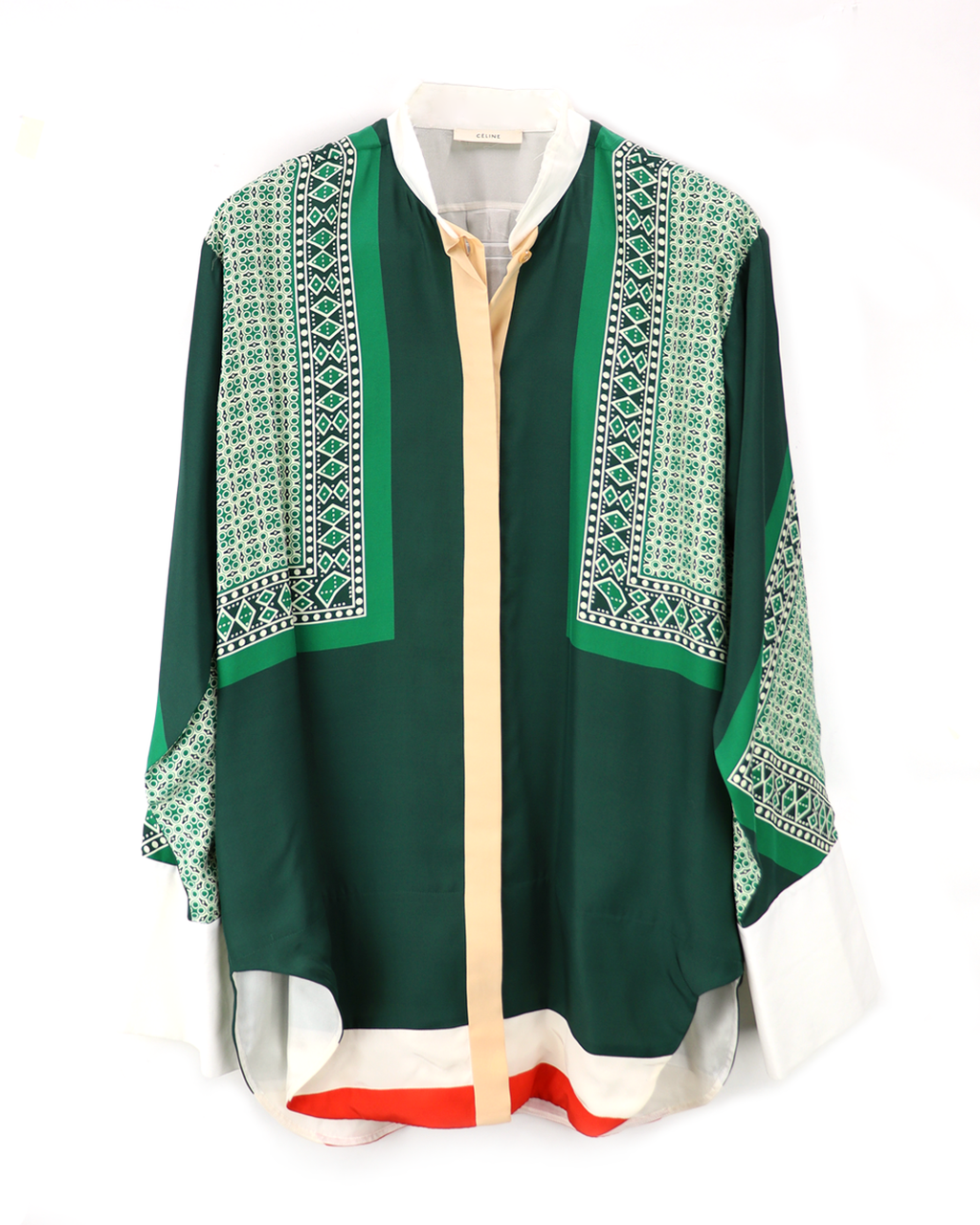 Scarf silk shirt