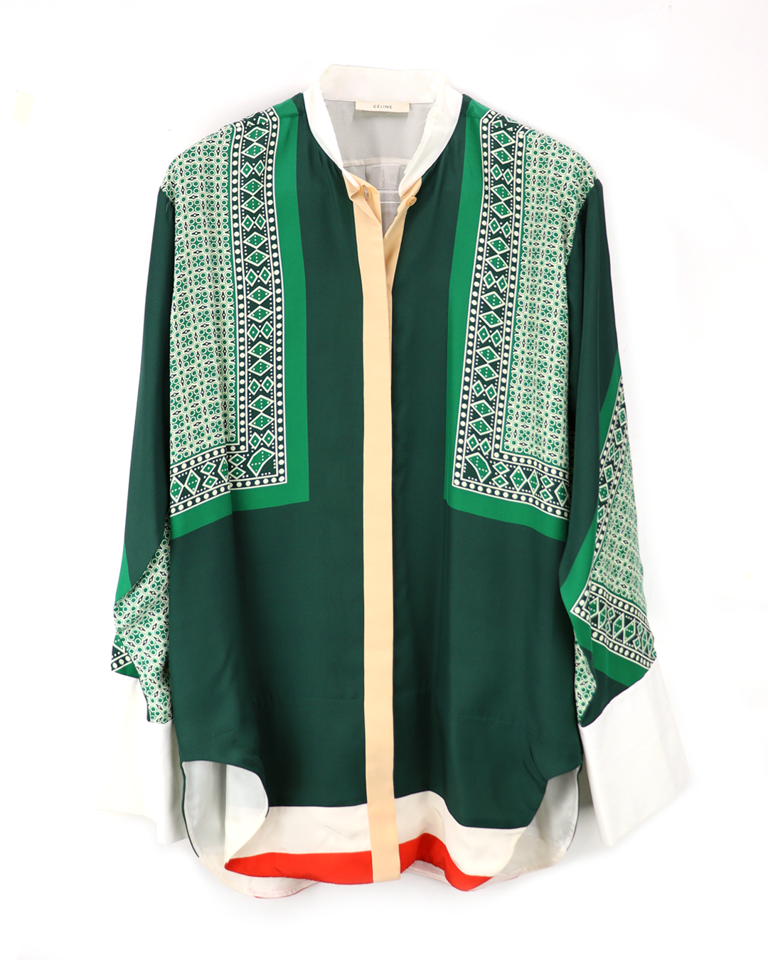 Scarf silk shirt