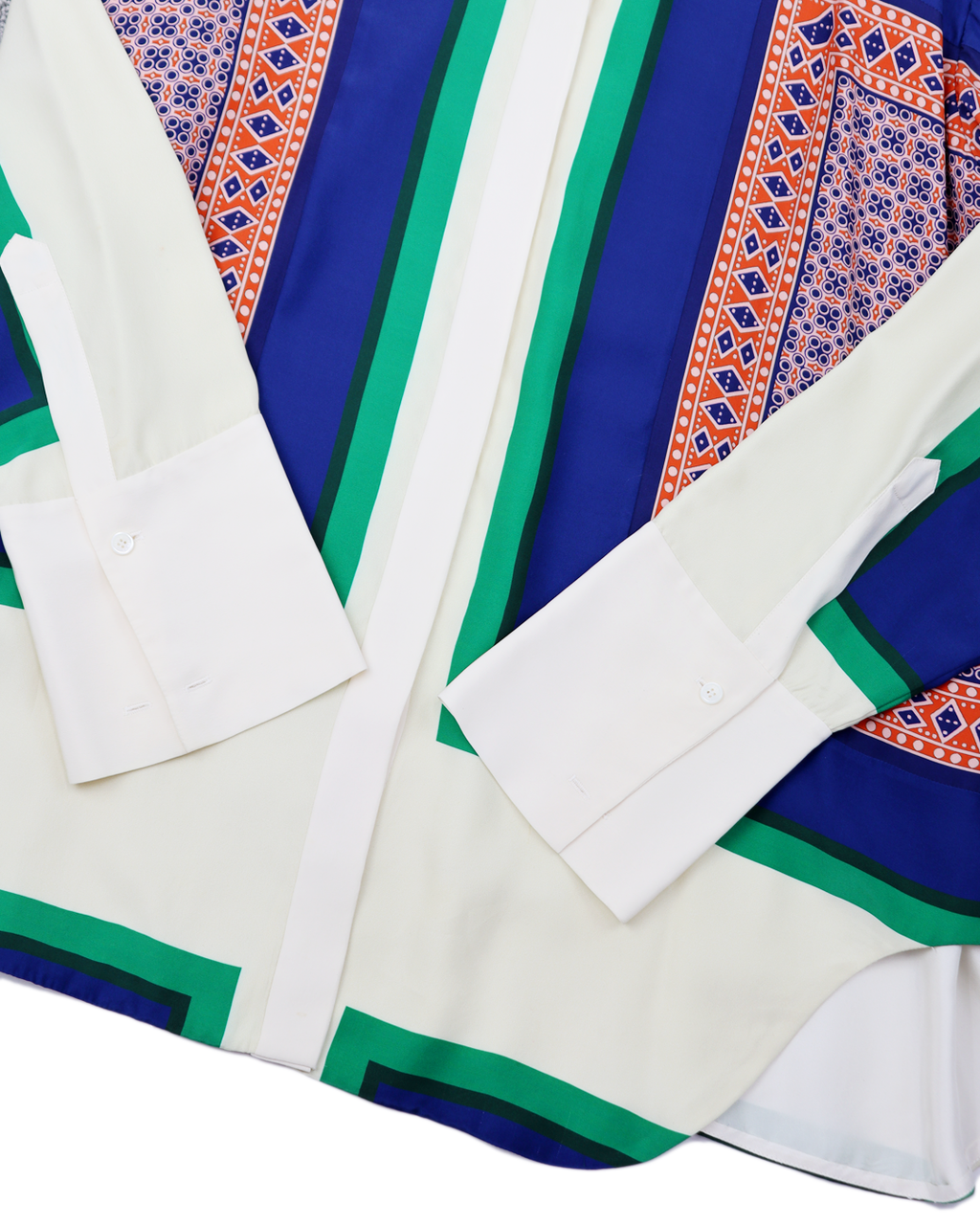 Scarf silk shirt