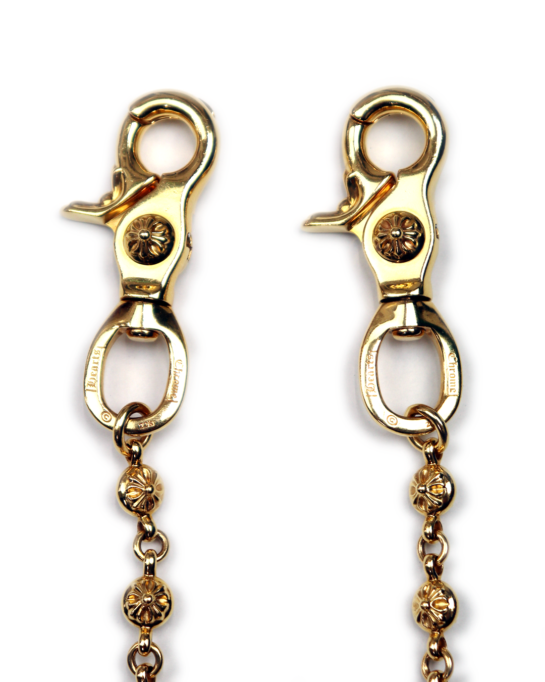 22k 2crip short crossball wallet chain