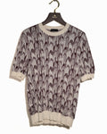 Silk Cotton Jacquard Knit T-Shirt