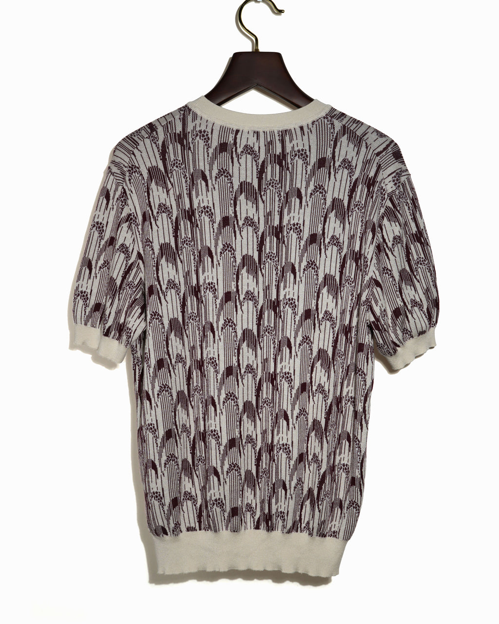 Silk Cotton Jacquard Knit T-Shirt