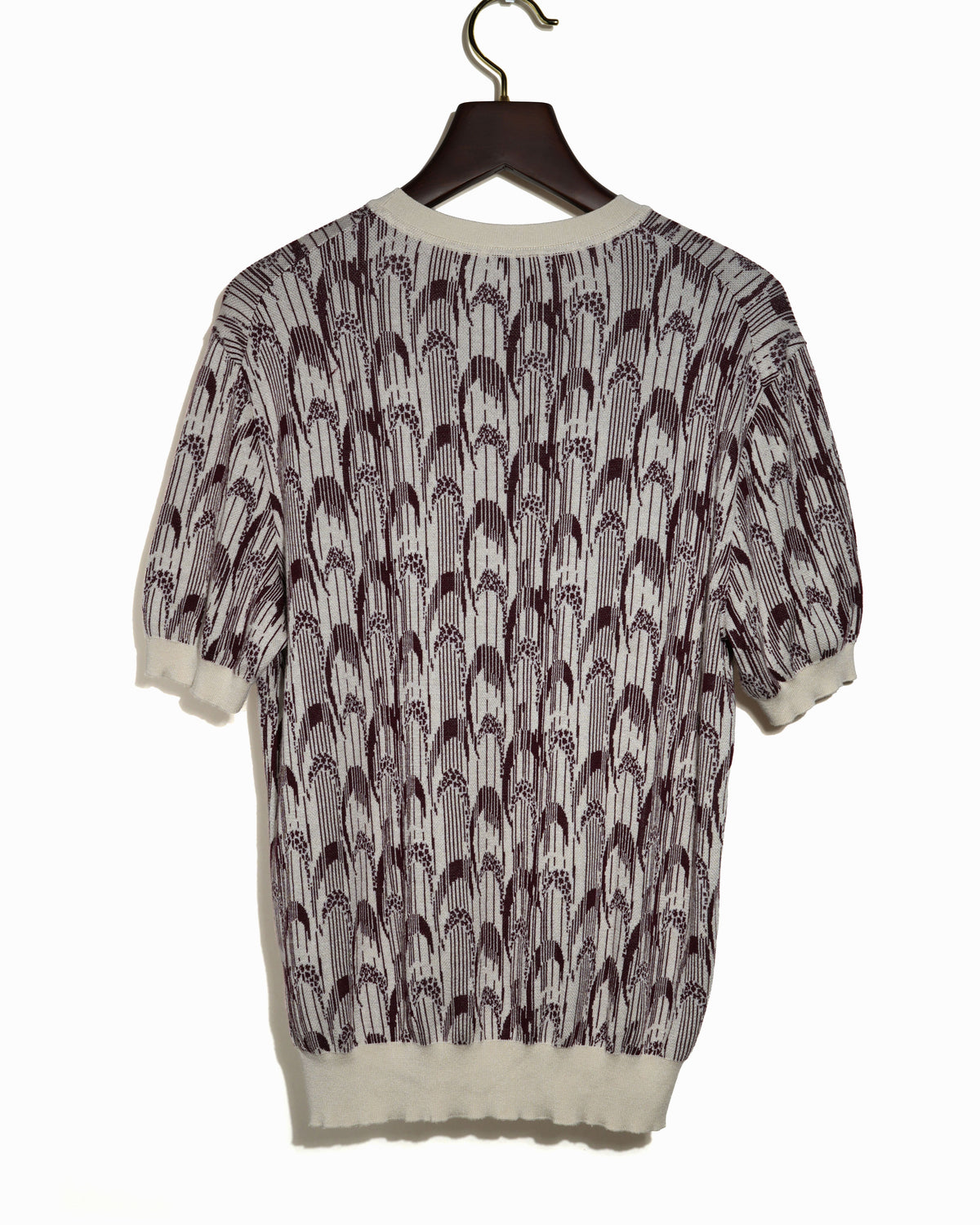 Silk Cotton Jacquard Knit T-Shirt