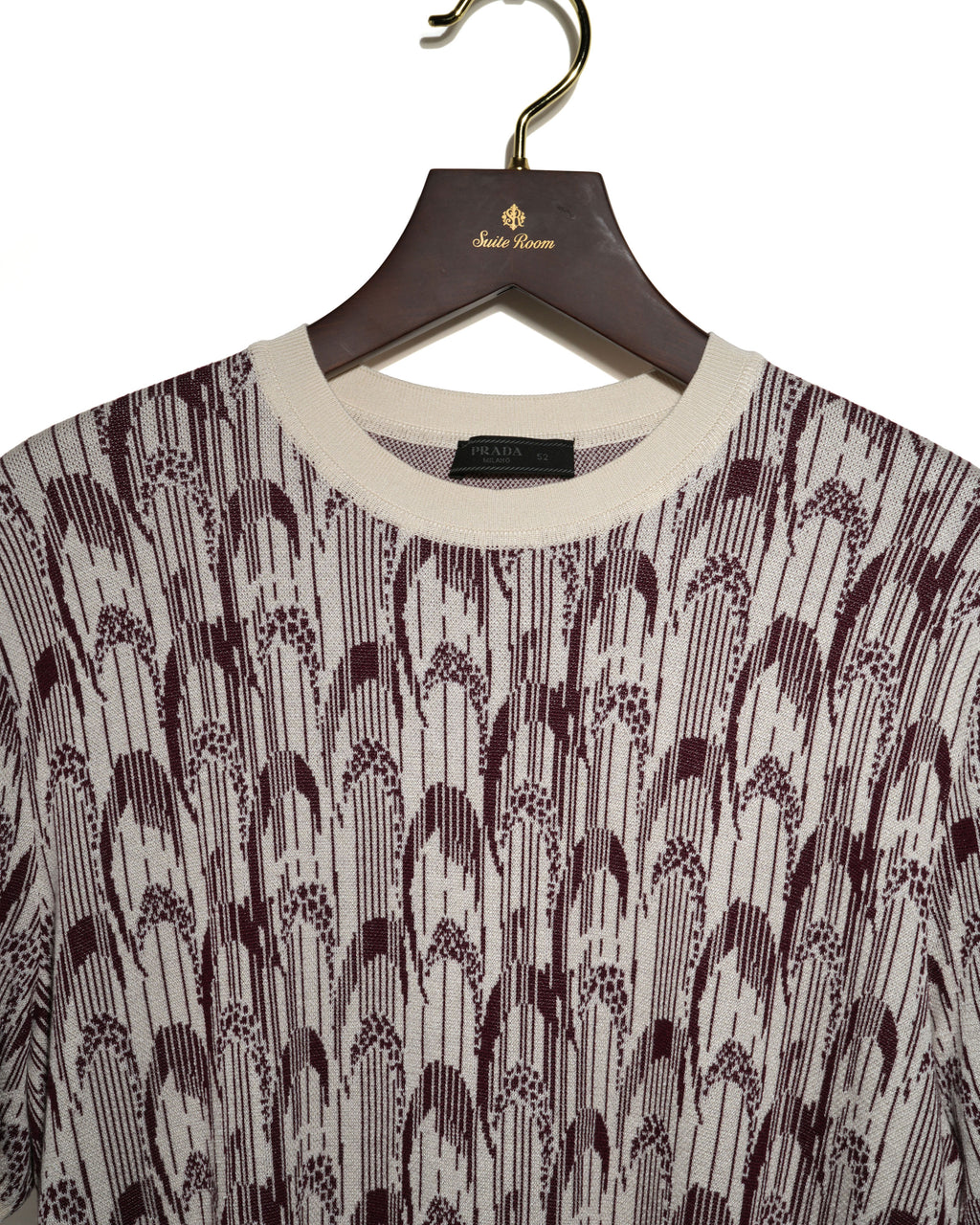 Silk Cotton Jacquard Knit T-Shirt