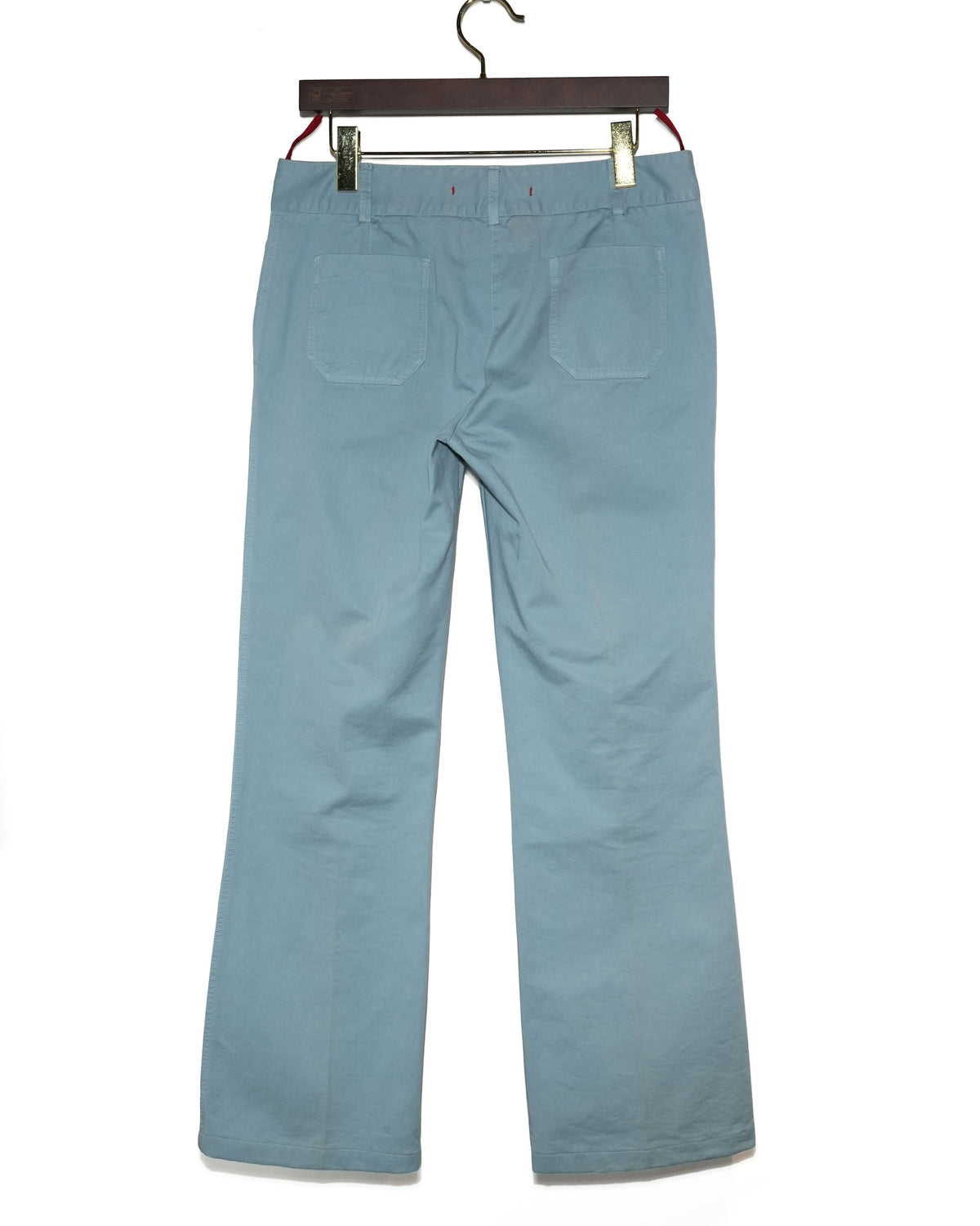 Light Blue Cotton Flared Pants