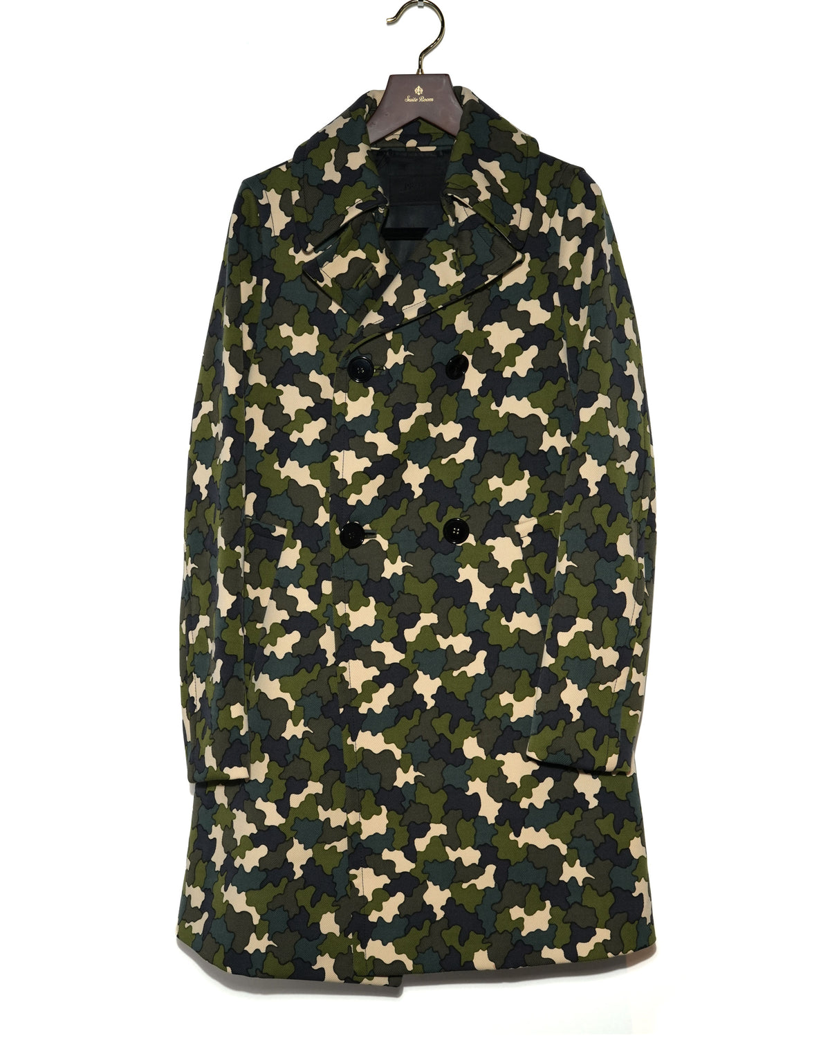 Camo Double Breasted Coat