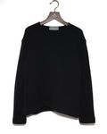 Textured Sweater with Curved Hem