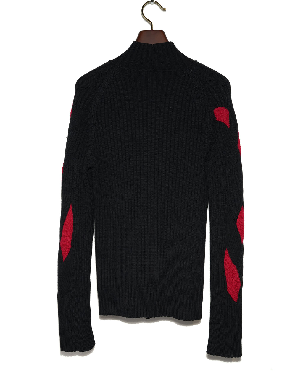 Spiral Pattern Ribbed Driver Sweater