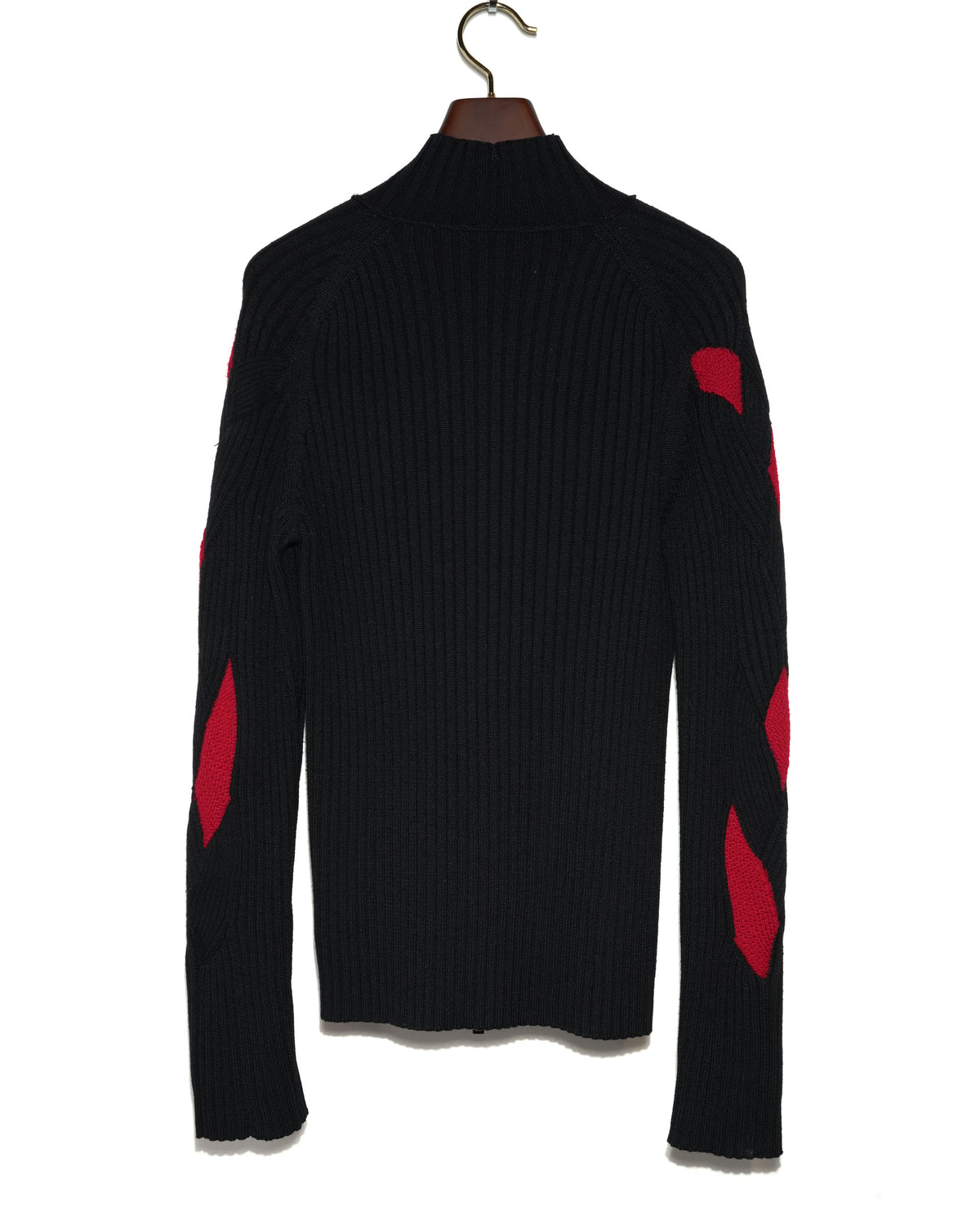 Spiral Pattern Ribbed Driver Sweater