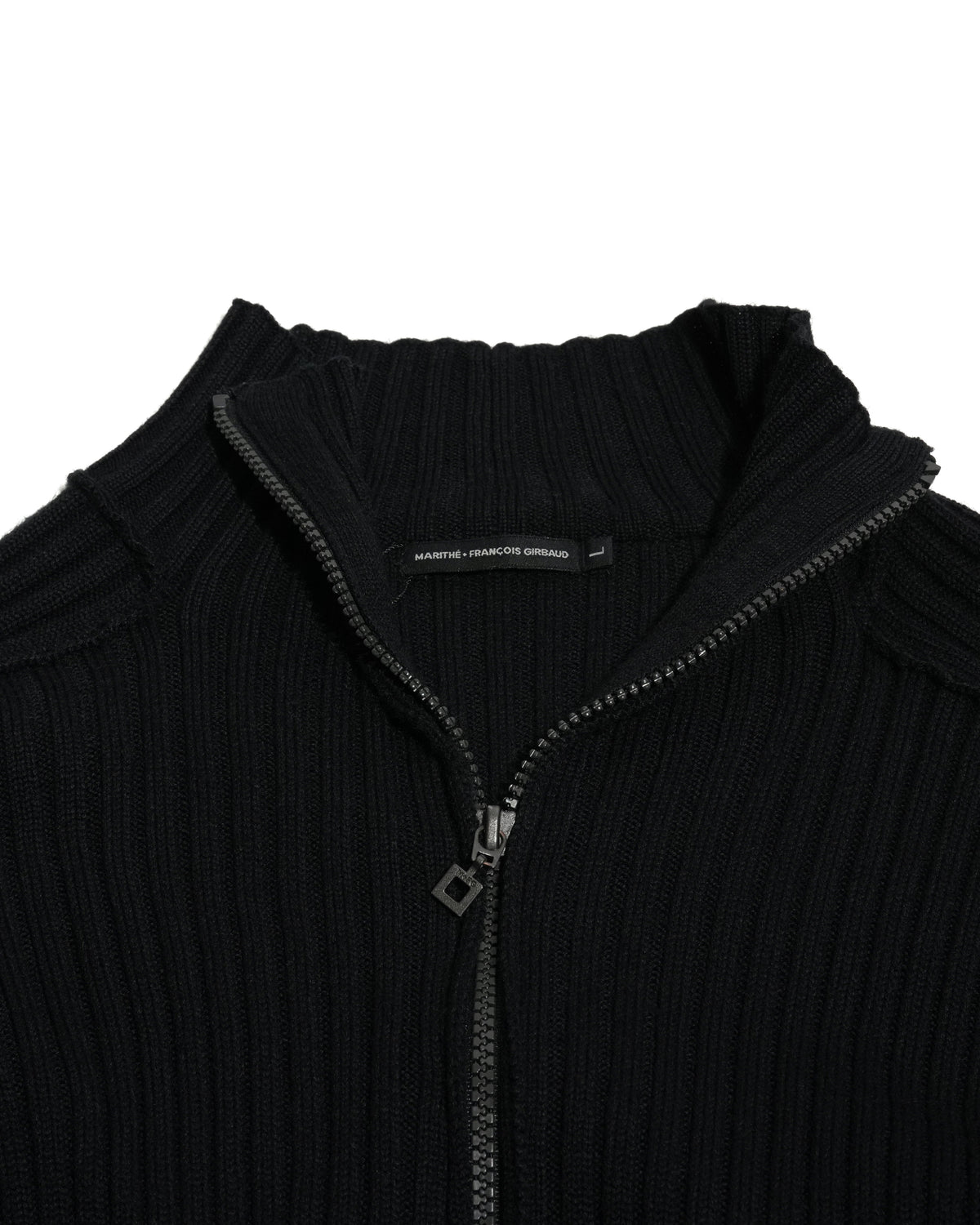 Spiral Pattern Ribbed Driver Sweater