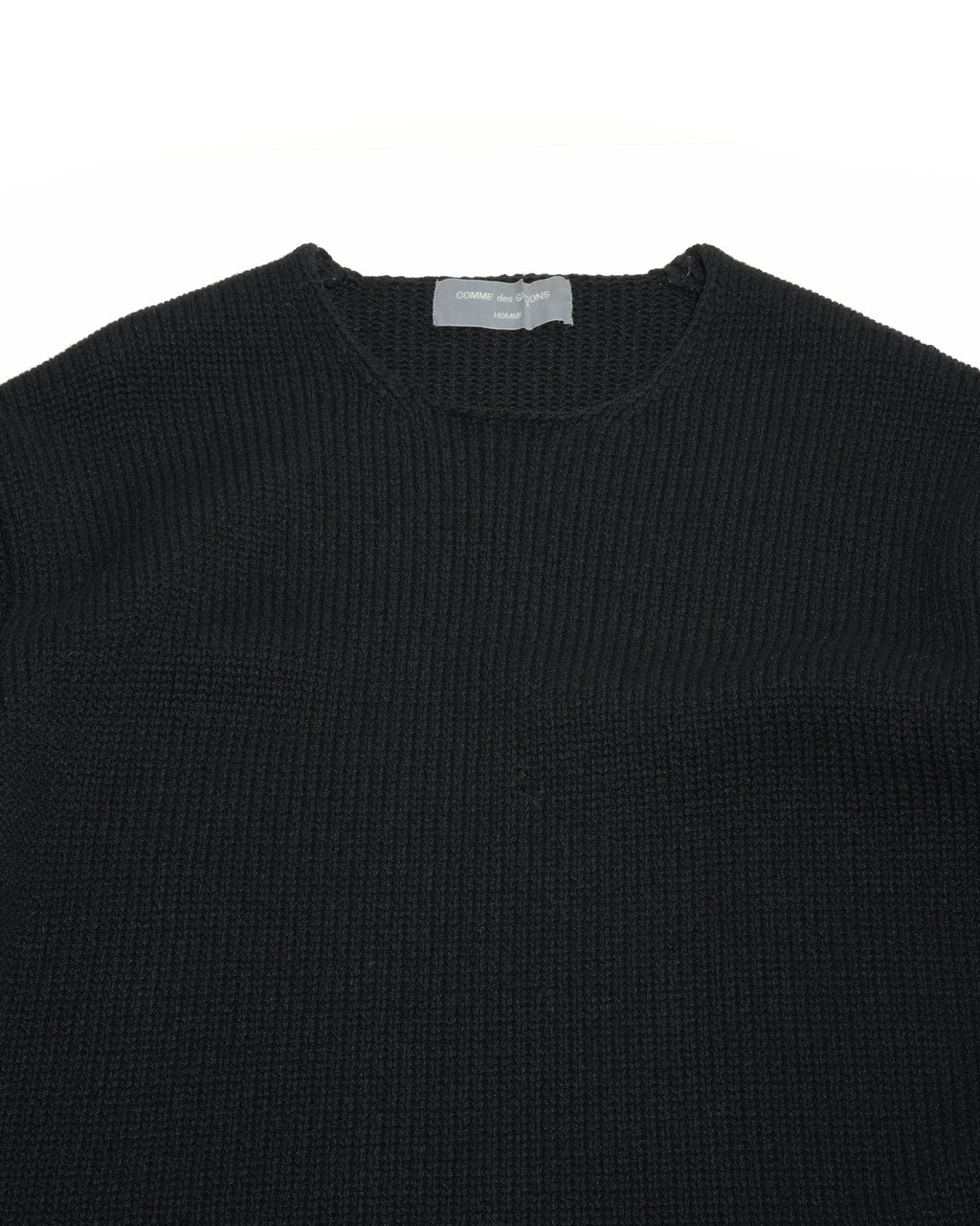 Textured Sweater with Curved Hem