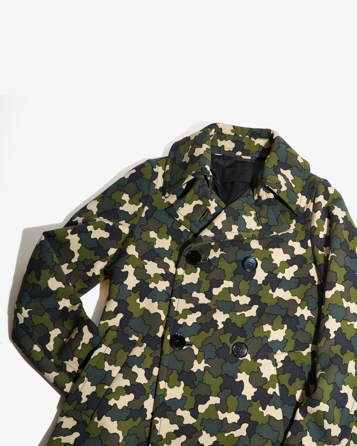 Camo Double Breasted Coat