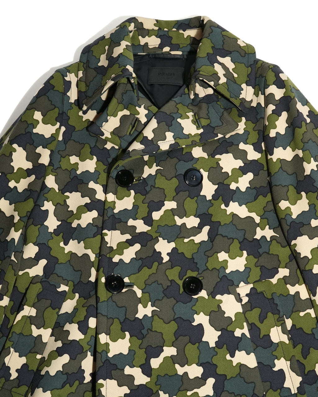 Camo Double Breasted Coat