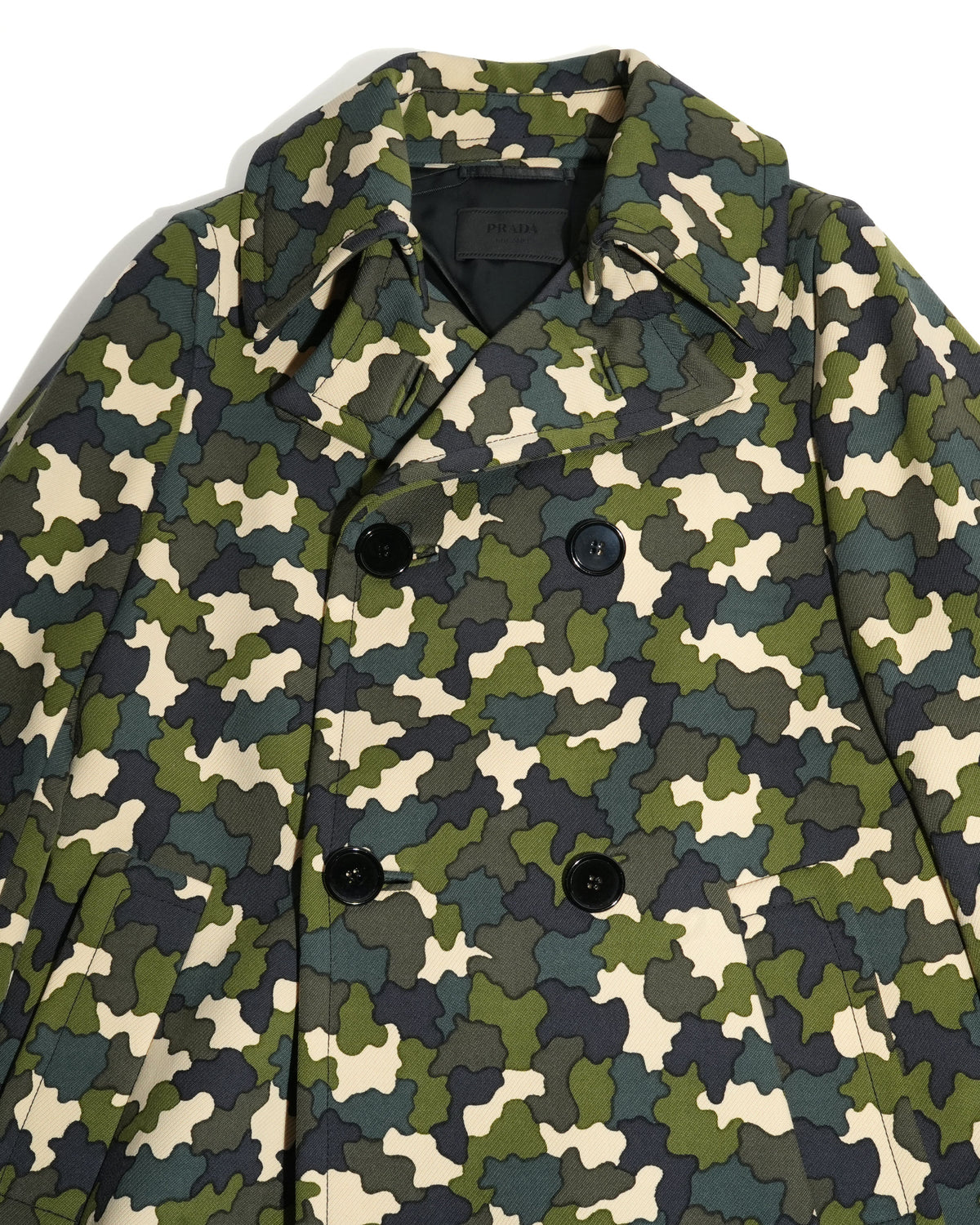 Camo Double Breasted Coat