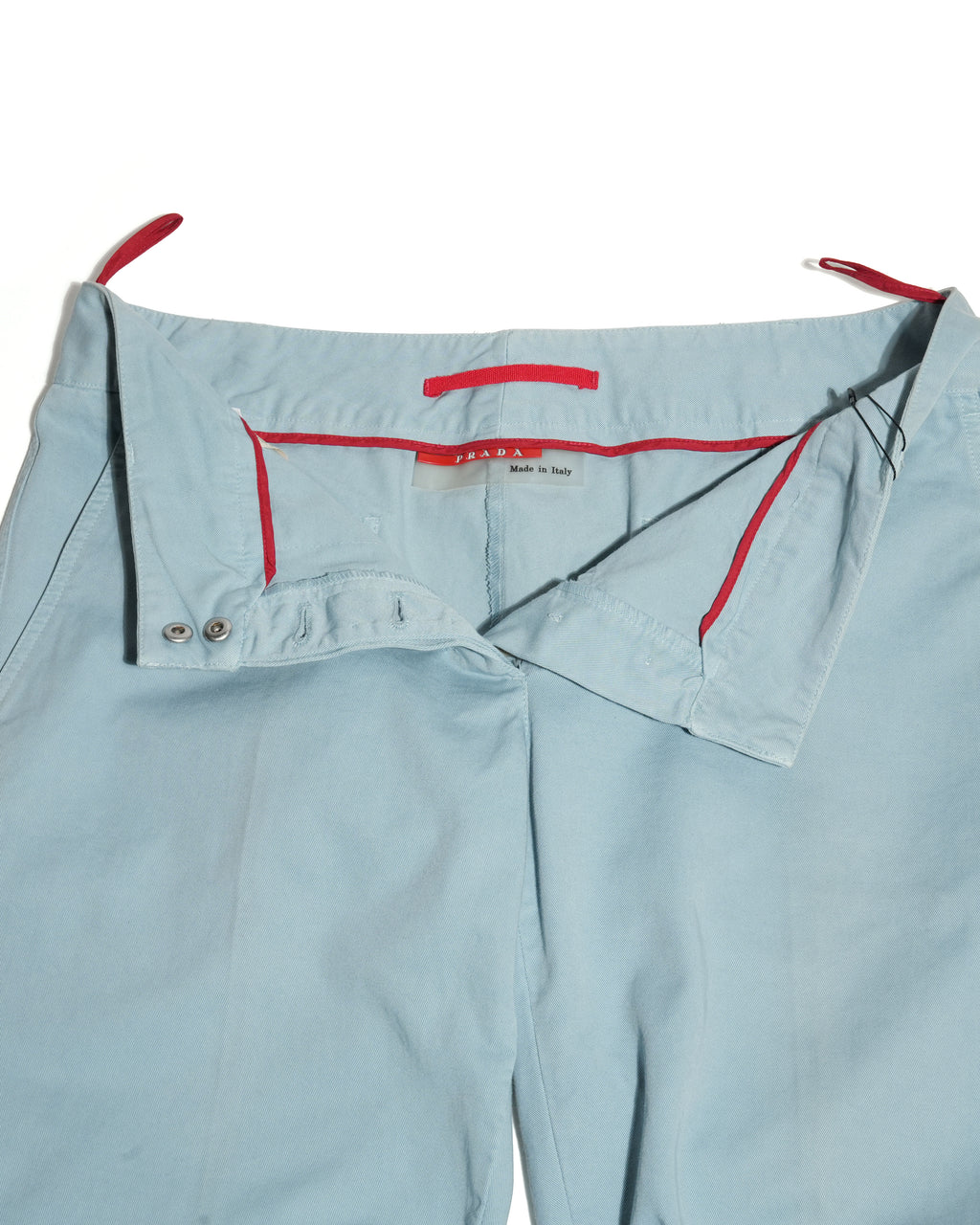 Light Blue Cotton Flared Pants