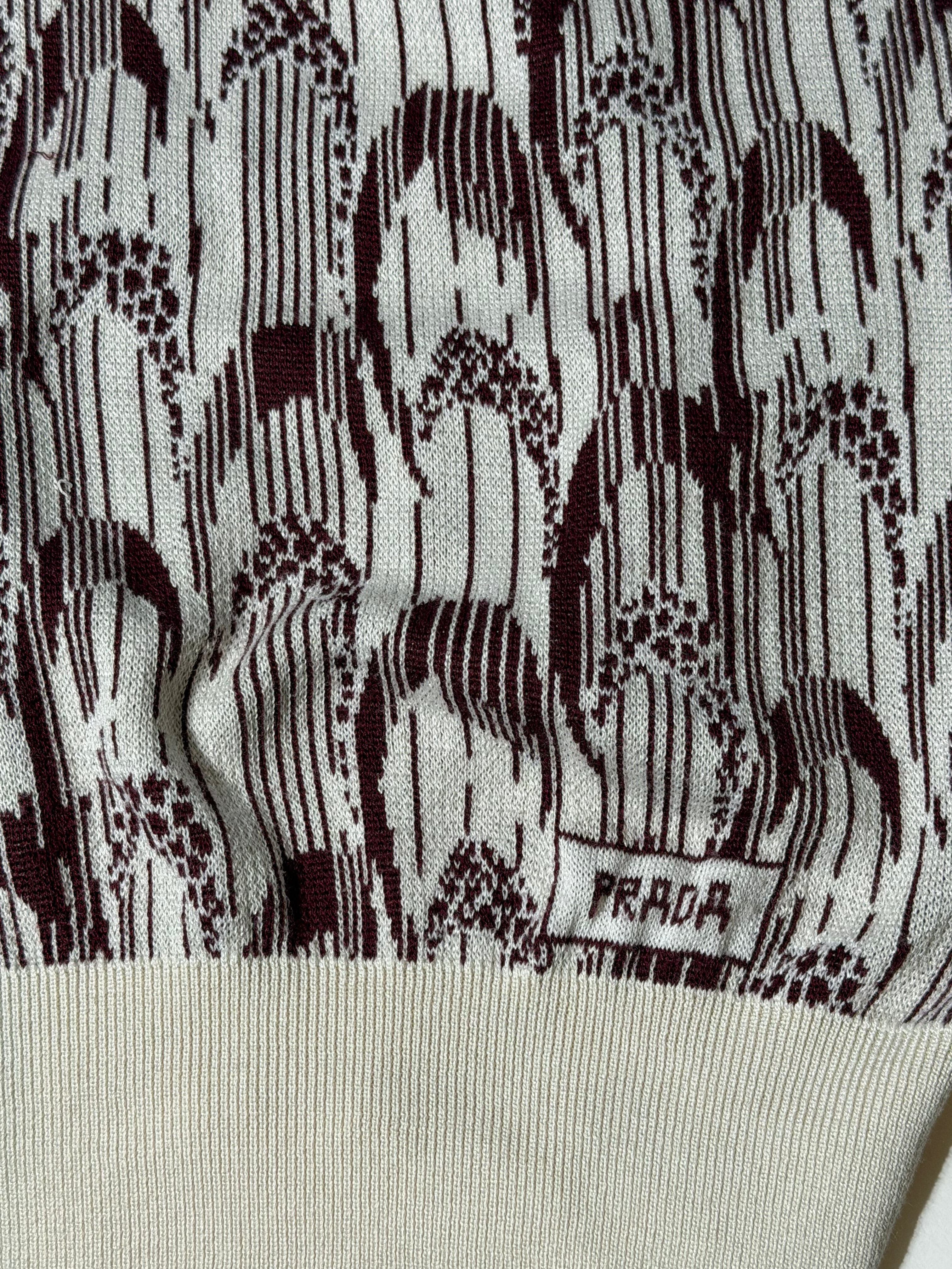 Silk Cotton Jacquard Knit T-Shirt