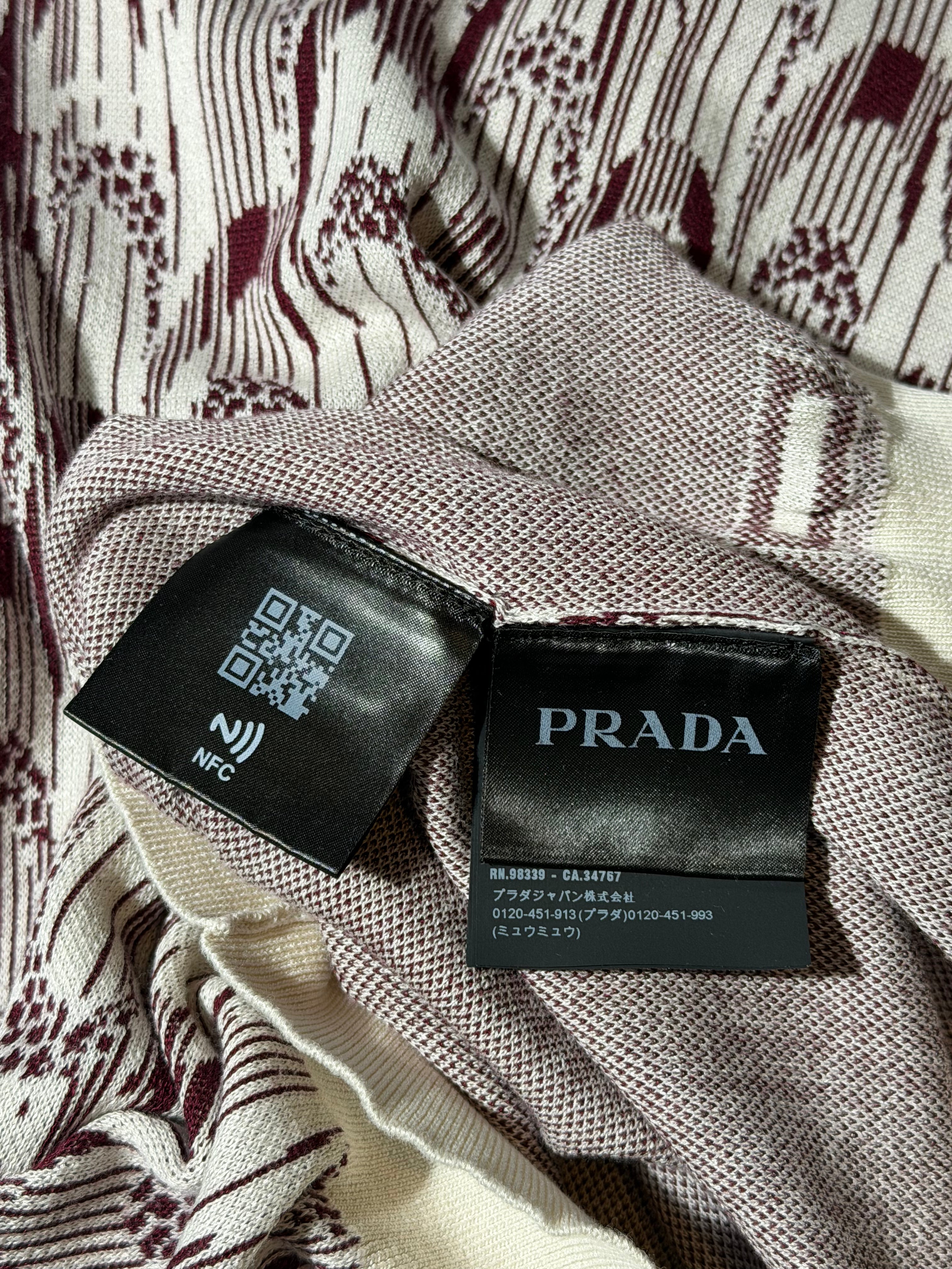 Silk Cotton Jacquard Knit T-Shirt