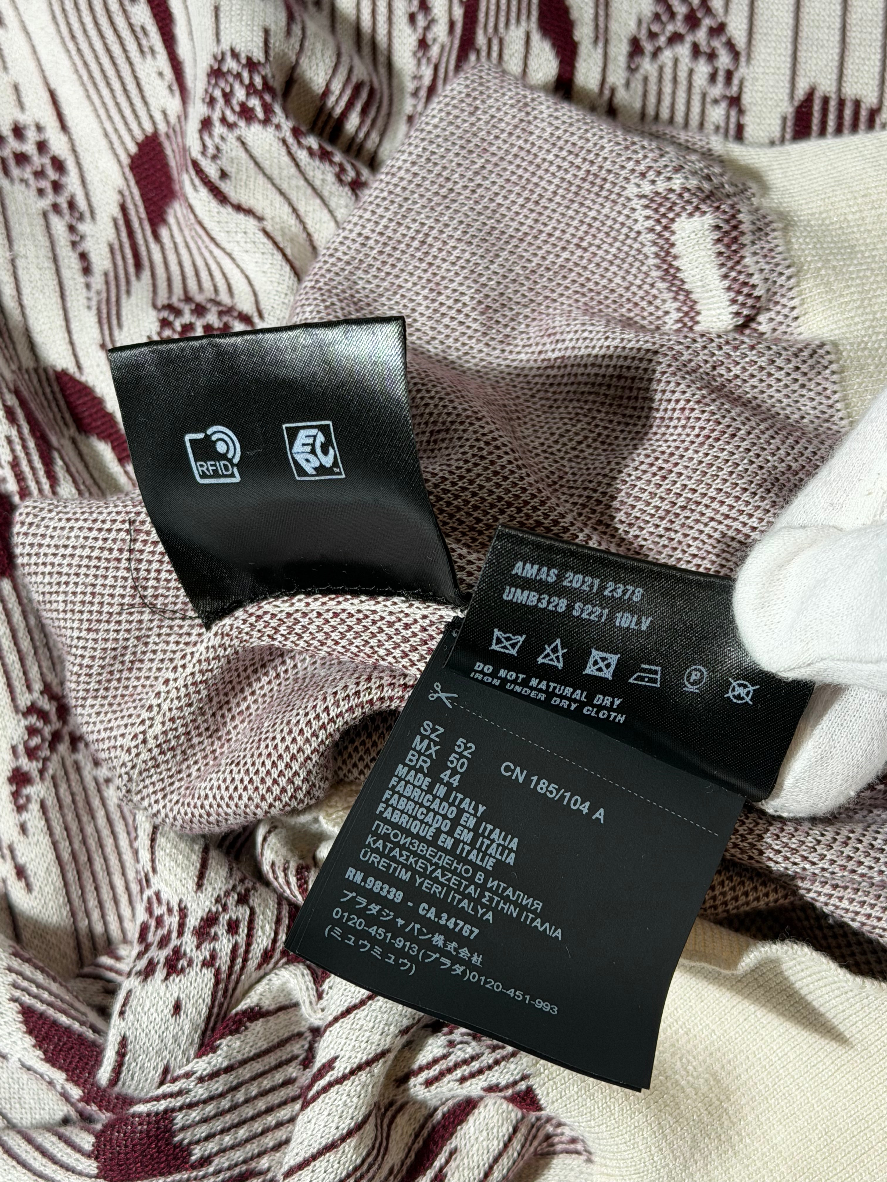 Silk Cotton Jacquard Knit T-Shirt